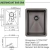 Wesliv Black Bar Sink Undermount Stainless Steel Kitchen-3