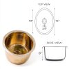 Nantucket Brass Bar Sink Gold Hammered Dual Mount Round-1