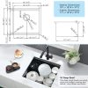 VASOYO Stainless Undermount Bar Sink Black 19x18x10-4