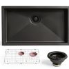 Ruvati Black Stainless Steel Kitchen Sink Undermount Modern-0