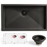 Ruvati Black Stainless Steel Kitchen Sink Undermount Modern-0
