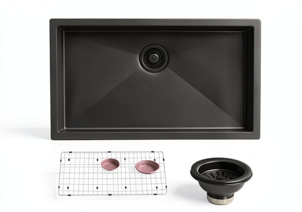 Ruvati Black Stainless Steel Kitchen Sink Undermount Modern-0
