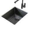 Ruvati Bar Sink Black Stainless Steel Undermount-1