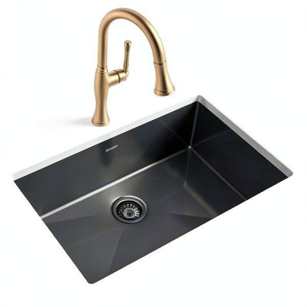 Ruvati Black Stainless Steel Kitchen Sink Undermount Modern-1