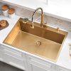 SOMRXO Gold Kitchen Sink Stainless Steel Drop-In 36x22-2