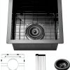 Bar Prep Sink PEPO Undermount Gunmetal Black-0