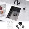 Wesliv Black Bar Sink Undermount Stainless Steel Kitchen-7