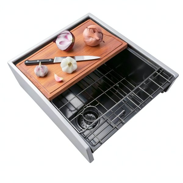 Dcolora Undermount Kitchen Sink Workstation Gunmetal Black-3