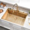 SOMRXO Gold Kitchen Sink Stainless Steel Drop-In 36x22-1