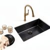 Ruvati Black Stainless Steel Kitchen Sink Undermount Modern-3