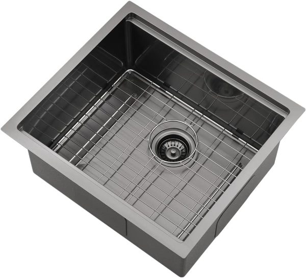 VASOYO Stainless Undermount Bar Sink Black 19x18x10-8