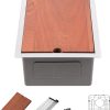 Dcolora Stainless Steel Bar Sink Workstation Cutting Board-8