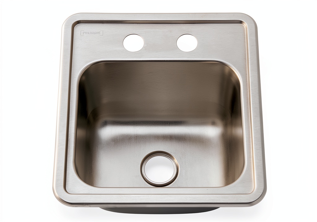 'Miligore bar sink installed in a modern kitchen countertop'