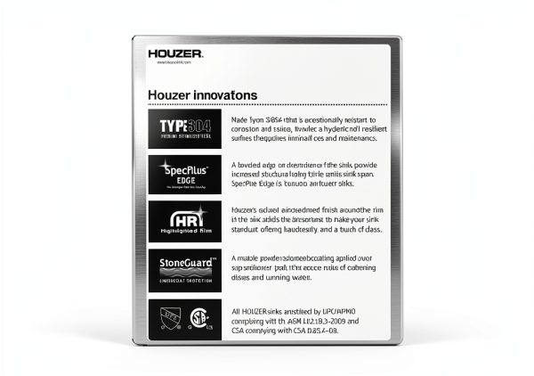 Stainless Steel Kitchen Sink Houzer Undermount-2
