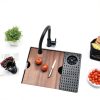 VASOYO Undermount Sink Black Glass Rinser-1