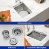Dcolora Stainless Steel Bar Sink Workstation Cutting Board-3