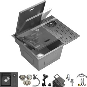 SDGRP Black Concealed Sink Stainless Steel Kitchen-0
