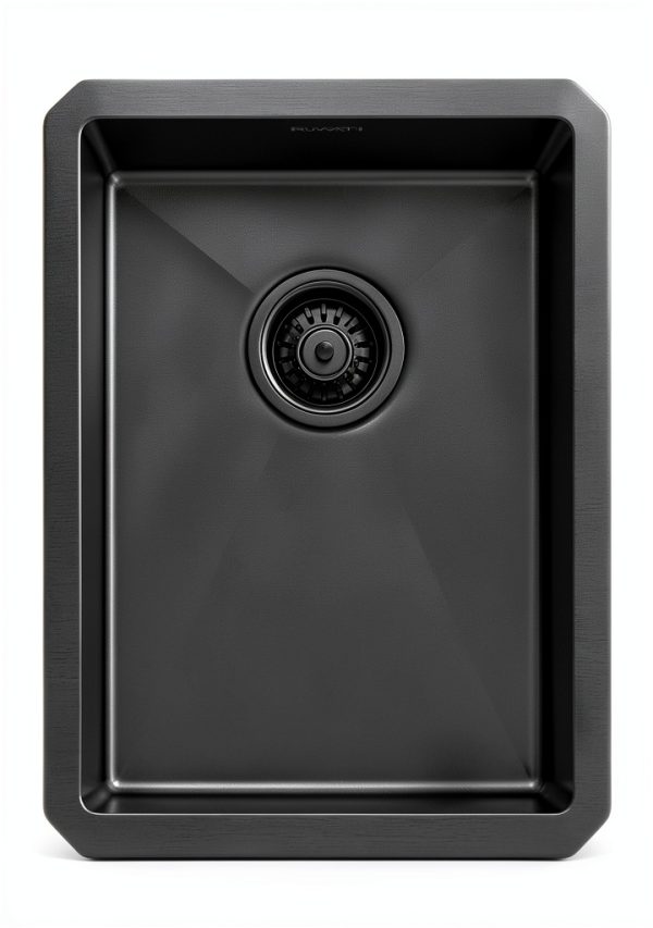 Ruvati Bar Sink Black Stainless Steel Undermount-0