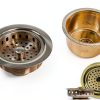 Nantucket Brass Bar Sink Gold Hammered Dual Mount Round-6