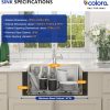 Dcolora Bar Sink Undermount Stainless Steel Compact Kitchen-5