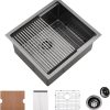 VASOYO Stainless Undermount Bar Sink Black 19x18x10-0