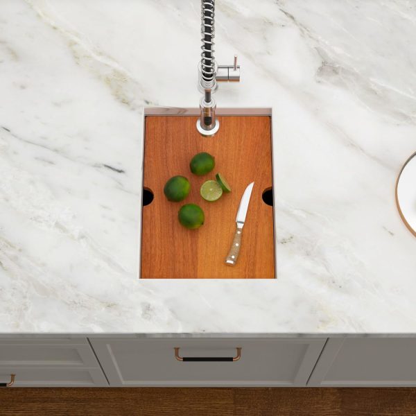 Dcolora Stainless Steel Bar Sink Workstation Cutting Board-1