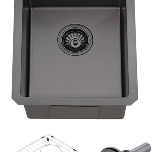 Wesliv Black Bar Sink Undermount Stainless Steel Kitchen-0