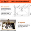 SOMRXO Gold Kitchen Sink Stainless Steel Drop-In 36x22-8