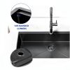 Dcolora Undermount Kitchen Sink Workstation Gunmetal Black-6
