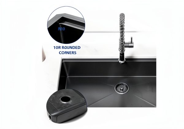 Dcolora Undermount Kitchen Sink Workstation Gunmetal Black-6