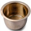 Nantucket Brass Bar Sink Gold Hammered Dual Mount Round-3