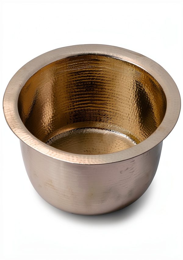 Nantucket Brass Bar Sink Gold Hammered Dual Mount Round-3