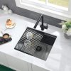 VASOYO Stainless Undermount Bar Sink Black 19x18x10-2