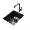 Ruvati Bar Sink Black Stainless Steel Undermount-6