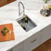 Dcolora Stainless Steel Bar Sink Workstation Cutting Board-2