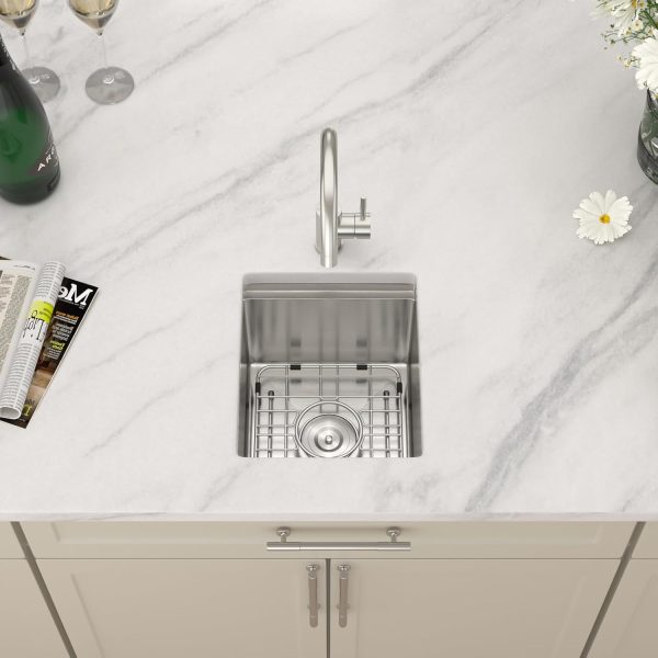 Dcolora Bar Sink Stainless Steel Undermount Compact Design-2