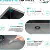 Talllor Bar Sink Gunmetal Black Stainless Steel Drop In-4