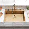 SOMRXO Gold Kitchen Sink Stainless Steel Drop-In 36x22-3