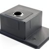 VASOYO Undermount Sink Black Glass Rinser-6