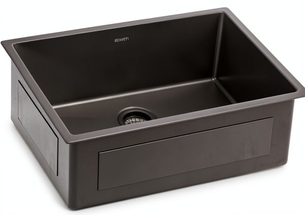 Ruvati Black Stainless Steel Kitchen Sink Undermount Single-4
