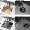 VASOYO Stainless Undermount Bar Sink Black 19x18x10-7