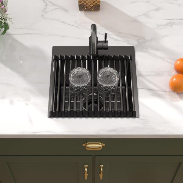 Talllor 15in Gunmetal Bar Sink Stainless Steel-2