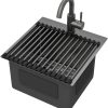 Talllor 15in Gunmetal Bar Sink Stainless Steel-8