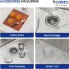 Dcolora Bar Sink Stainless Steel Undermount Compact Design-4