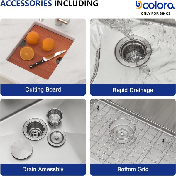 Dcolora Bar Sink Stainless Steel Undermount Compact Design-4