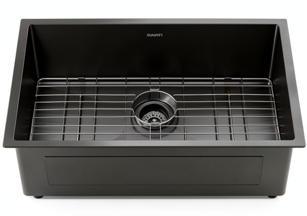 Ruvati Black Stainless Steel Kitchen Sink Undermount Modern-2
