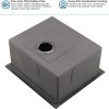 VASOYO Stainless Undermount Bar Sink Black 19x18x10-6
