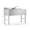 KoolMore 48 in. Stainless Steel Under Bar Sink-2
