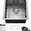 PEPO Bar Sink Undermount Stainless Steel 18x18-0