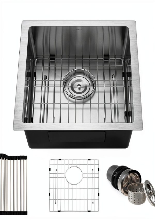 PEPO Bar Sink Undermount Stainless Steel 18x18-0